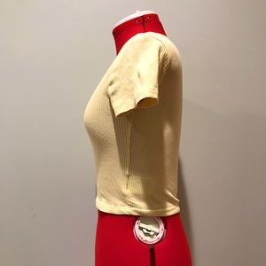 Yellow tight t shirt